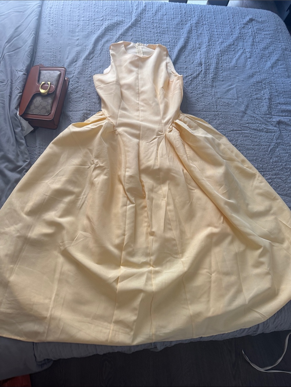 Classic Sleeveless Yellow Dress